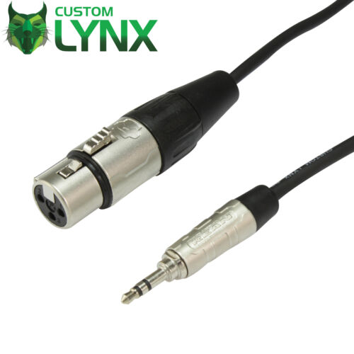 Rean Neutrik 3.5mm TRS Jack to Female XLR Cable. Unbalanced Mono, Pro DSLR Lead  - Picture 1 of 4