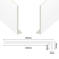 Window Sill Cover Board Plastic uPVC  Window Cill Capping Board 1 Metre Long