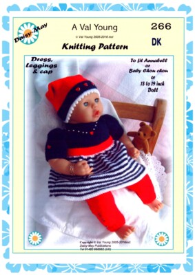1 Puppe Strickanleitung 17''/18'' Annabel Puppe Nr.266 A Val Young Muster