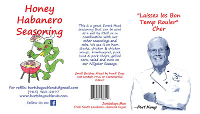Honey Habanero Seasoning, Burt's Bayou Blends Seasoning