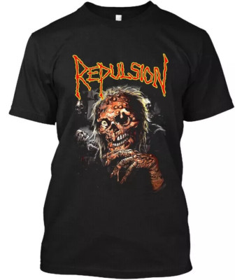 Repulsion American Grindcore Band Music Graphic Vintage Logo T-Shirt