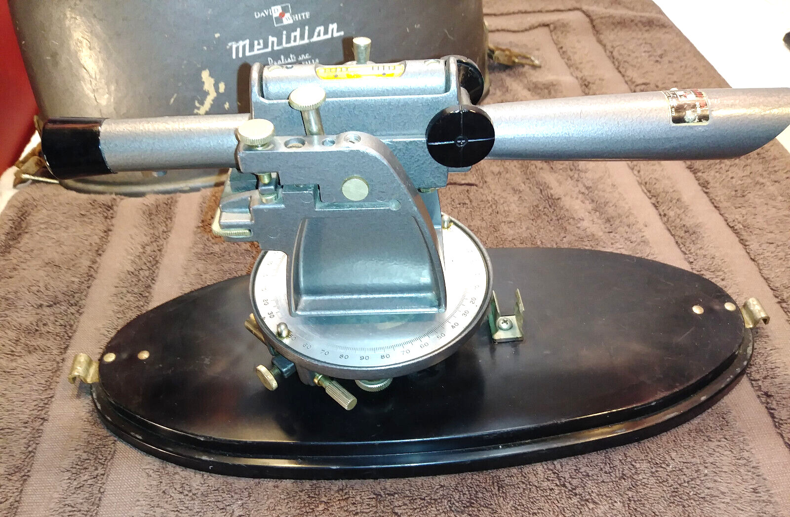Transit Level with Hard Case-David White Meridian Realist- Vintage Model 8080