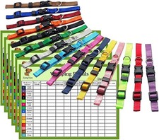 Puppy ID Collars Litter - 15 Pcs Soft Nylon Whelping Dog Collars