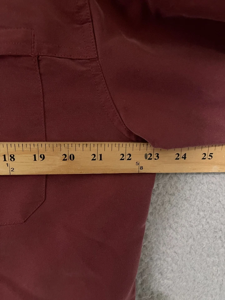 North Face Shirt Mens Large Red Long Sleeve Outdoor Button Up Pocket Modal - Image 3 of 4