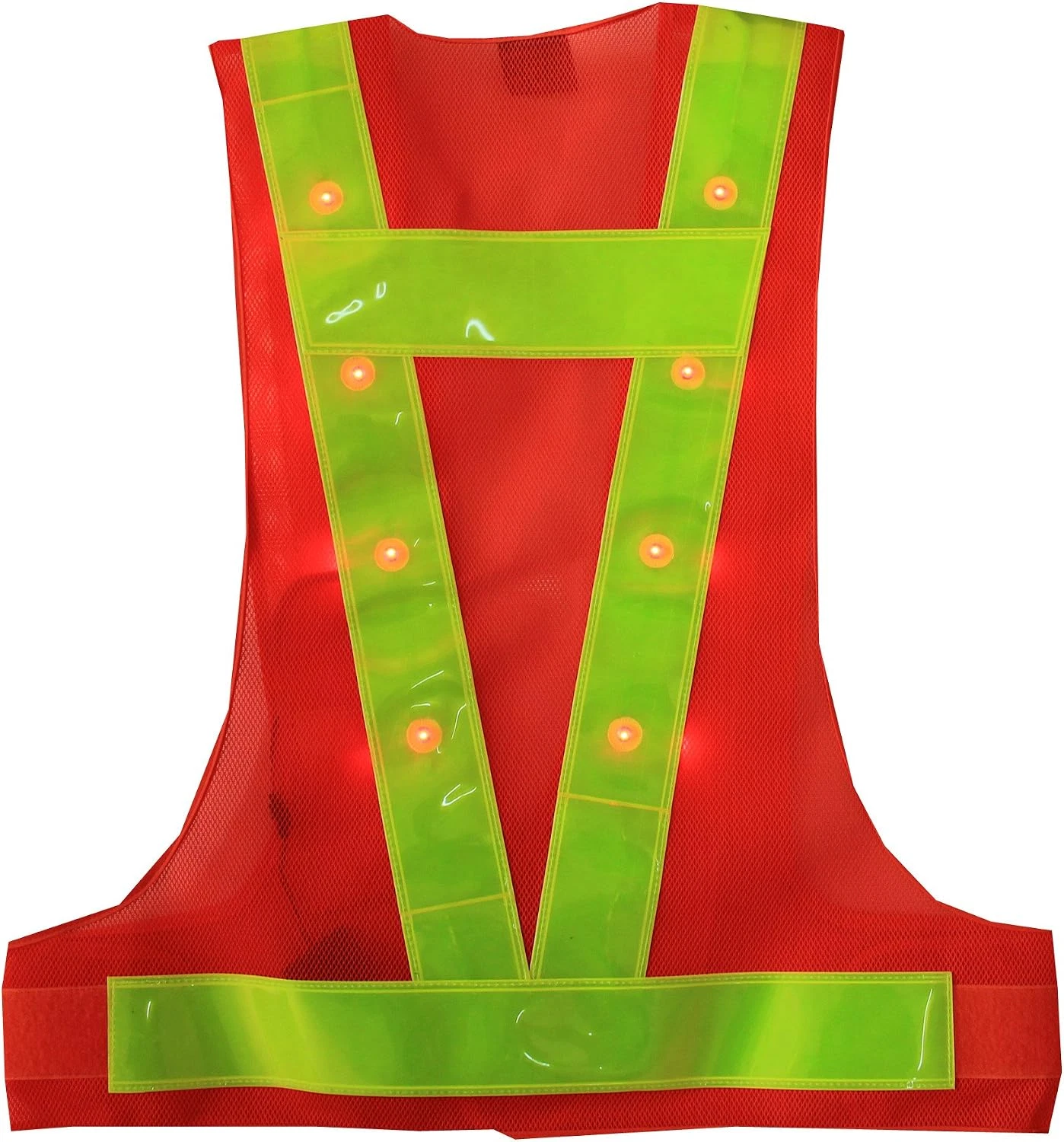 16 LED Light up Reflective Safety Vest - High Visibility Warning Vest image 2