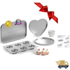Complete Kids Baking Pan Set for Easy Bake Oven - Heart, Circle  Rectangle