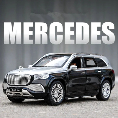 1:24 MERCEDES GLS600 Maybach Alloy Diecast Luxury Car Model Sound/Light Toy Gift