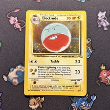 Electrode 2/64 NM/LP -Vintage Holo Rare Pokemon Card - Jungle Set (9z)