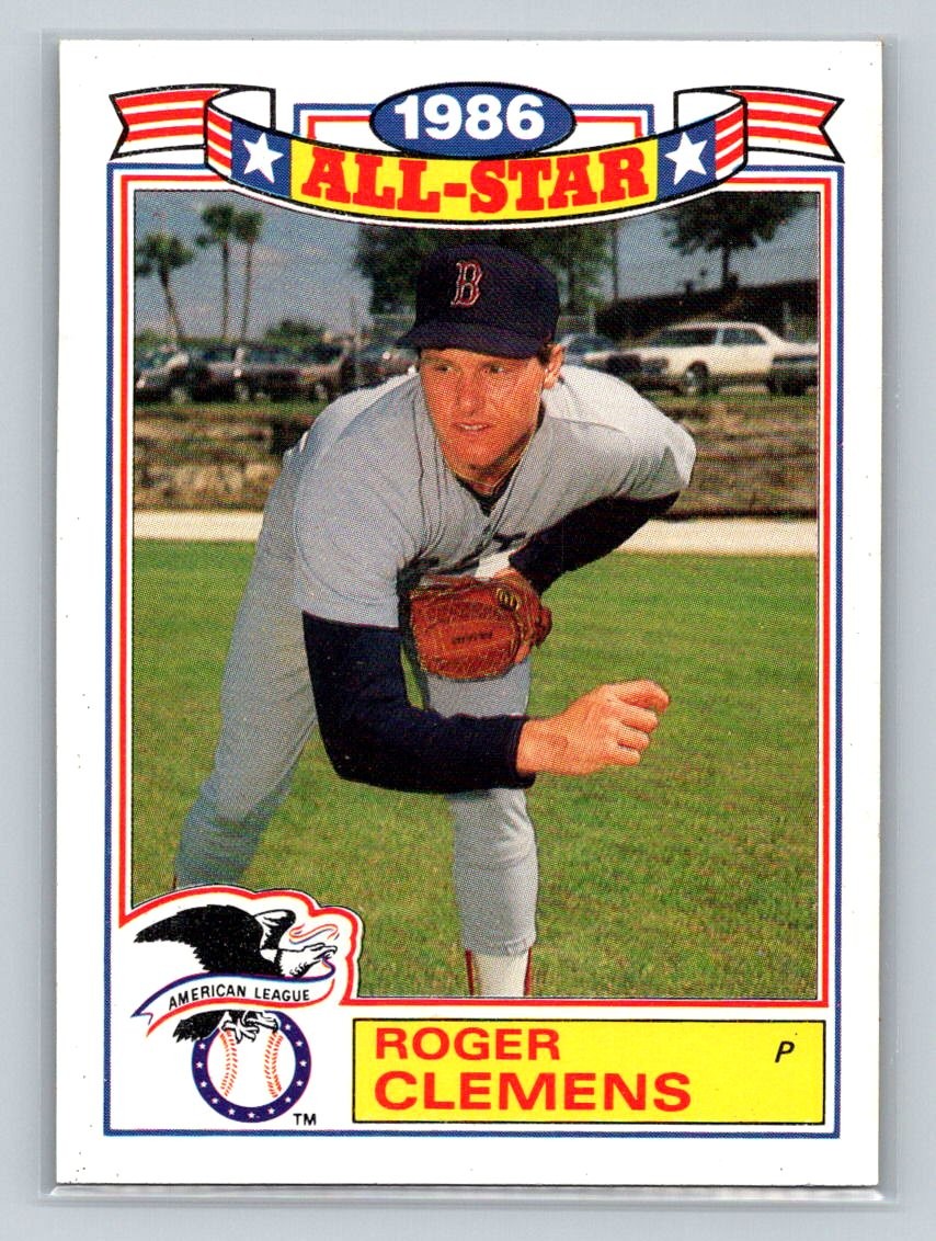 1987 Topps #21 Roger Clemens Glossy All-Stars