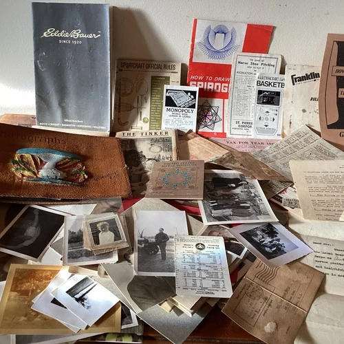 Huge Lot Vtg Antique EPHEMERA Photos, Letters, Manuals, Military+