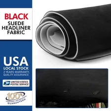 Suede Headliner Black Fabric Material 120" Car Interior Ceiling Upholstery 60" W