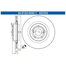 2x Bremsscheibe vorne für Toyota Yaris P21 | 401523