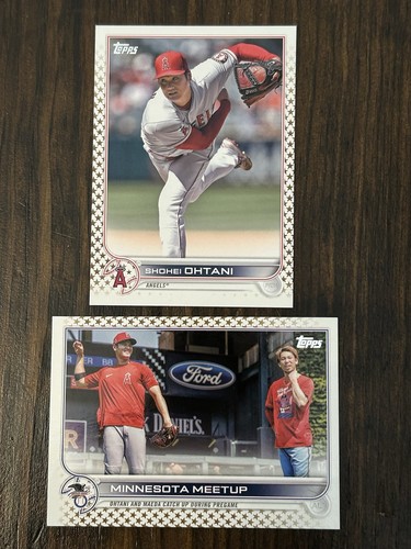 L0T OF 2 Shohei Ohtani 2022 Topps Gold Stars 660  & 122 Los Angeles Angels