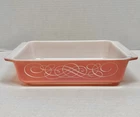 Vintage Pyrex Pink Scroll 575 B Baking Dish- 2 Quart 11” Casserole Tray, No Lid