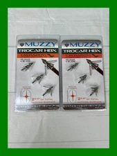 2 Pack Muzzy Trocar HBX Expandable Crossbow Broadheads 4 Steel Blades 100 Grain