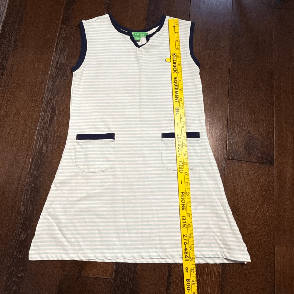 Masters golf kids dress girls size large 10/12 striped sleeveless country club p - Image 4 of 4