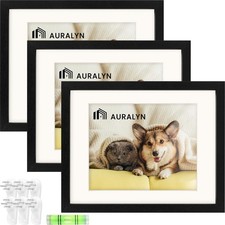Wall Frames 11x14 Picture Frame Set of 3 Fits 8x10 with Mat or 11x14 Withou...