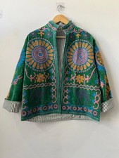 Uzbek boho chic coat Velvet suzani jacket Hand embroidery coat women's wear coat