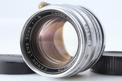 [Exc+4] Canon 50mm f/1.8 Silver Chrome Leica Screw Mount L39 LTM From JAPAN