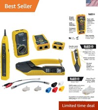 VDV LAN Cable and Wire Tester Kit for Klein Pass-Thu RJ45 Modular Data Plugs,...