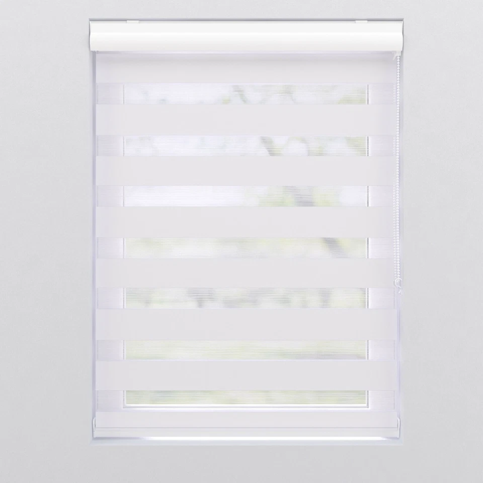 Doppelrollo Fensterrollo Sonnenschutz mit Blende Kassette Bohren Duo Rollo Innen - Bild 3 von 4