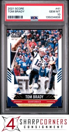 2021 PANINI SCORE #41 TOM BRADY PATRIOTS PSA 10