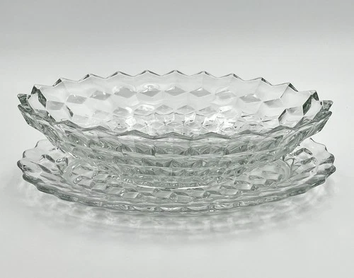 Fostoria American Clear Oval Bowl 11.5” & 12” Platter Set - Pressed Glass NEW