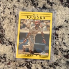 Fleer 1991 Fleer Jose Oquendo St. Louis Cardinals MLB Baseball Card #640
