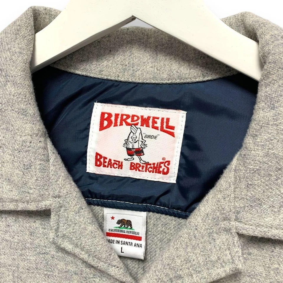 L Birdwell USA Made 2 Stripe CPO Wool Shirt Jacket beach britches coat - Image 4 of 4