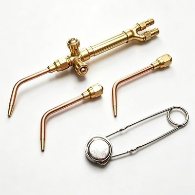 Light Duty Torch Kit with 3-Piece Welding Tips, Durable Brass Oxyacetylene Br...
