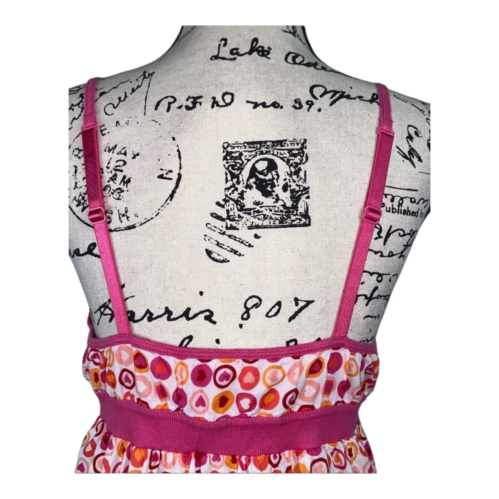 UNDERCOVER Abito raro vintage 07 Victoria's Secret ipex rosa a pois babydoll aderente svasato nuovo senza etichette S