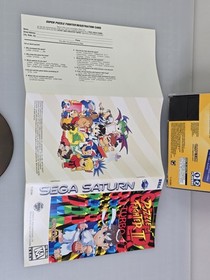 Super Puzzle Fighter II Turbo Sega Saturn 1997 Registration Card PLAYS PERFECT 