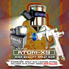 Atom Mini X9 Automotive Paint Gun With Free Gunbudd Ultra Lighting System