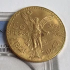 Photo of a 1947 Mexico 50 Pesos Gold from an eBay listing that sold on Jun 2, 2026