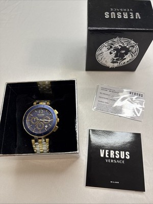 Versus Versace Logo Gent Chrono Watch, Never Worn, In Box With All Documents