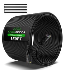 150FT Cat6 Outdoor Ethernet Cable In-Ground Heavy Duty Direct Burial 24AWG CC...