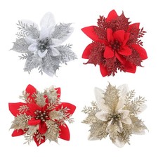 K&uuml;nstliche Blumendekor Blumenornament Weihnachtsstern f&uuml;r Weihnachten Xmas
