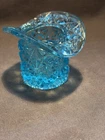 1930's-1940's Mini TOP HAT Vase - DAINTY BLUE - Daisy & Buttons 2 5/8" Fenton
