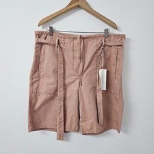 Arket Shorts UK16 Womens Peach Paper Bag Tie