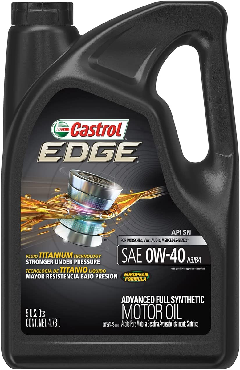 Castrol EDGE 5W-40 A3/B4　8L Castrol EDGE Titanium 5W-40 5W40 Fully Synthetic Engine Oil