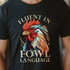 Fluent in fowl language Hen Chicken Lover Short-Sleeve Unisex T-Shirt