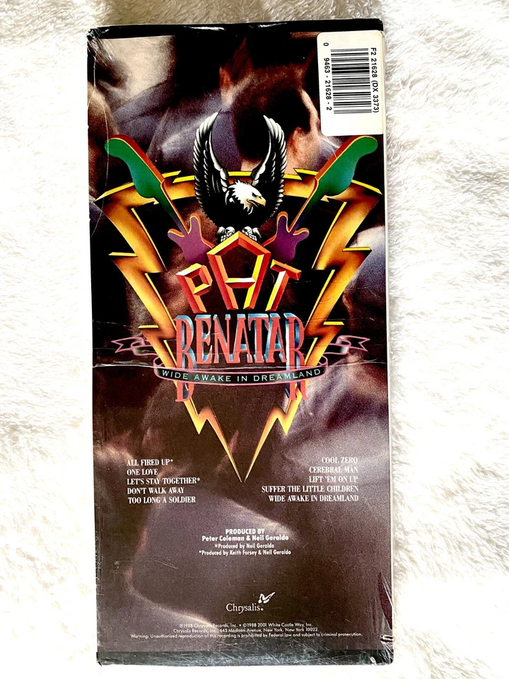 PAT BENATAR CD PICTURE LONGBOX SEALED DISC PROMO STICKER WIDE AWAKE IN DREAMLAND Foto 4 de 4