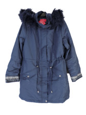 Together Fur Trim Coat Navy Size Uk 12 Dh100 Zz 04