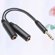 Microphone Cable 6.35 Mm Audio Cable Extension Mic Cable Audio Plug Adapter