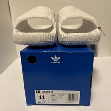 Adidas Men's Adilette 22 Slides Crywht/White NIB SIZE 11 HQ4672