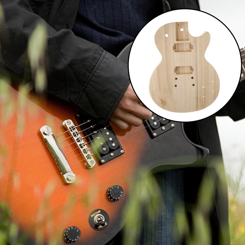 Unfinished Guitar Body Barrel Blank Wood for ST Guitar DIY Accessories