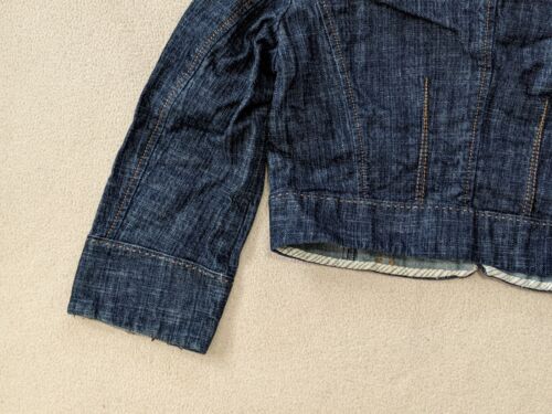 Ann Taylor Loft Denim Cover Jacke offen vorne dunkel gewaschen kurz Damen Größe 4 - Bild 9 von 15