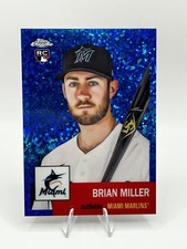 2022 Topps Chrome Platinum Anniversary Brian Miller Blue Mini Diamond RC /199