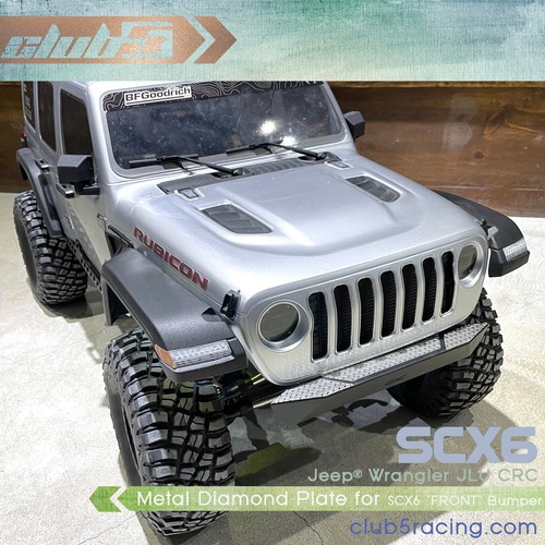 Metal Diamond Plate For SCX6 Jeep JLU Wrangler Stock "FRONT" Bumper - Picture 4 of 5