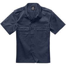 Brandit US Shirt 1/2 Short Sleeve Work Mens Army Uniform Summer Top Marine Navy